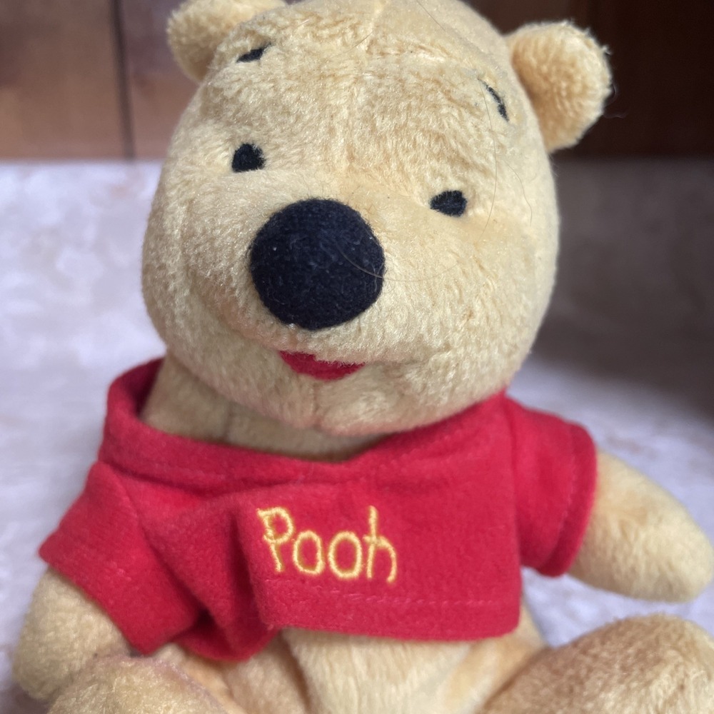 Vintage‎ Mattel Winnie The Pooh Plush 6" Mattel Arcotoys Stuffed Bean Bag Doll